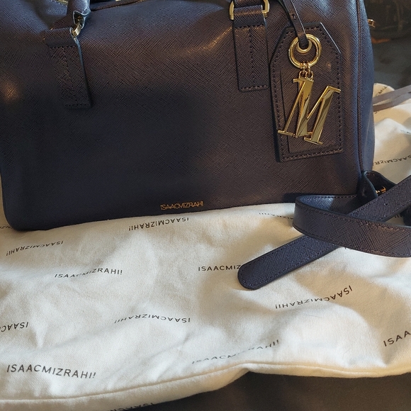 Isaac mizrahi leather satchel purseUPDATED PICS - Picture 2 of 15